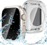 Goton 2 in 1 Waterproof Apple Watch Case for Series 9 8 7, 45mm Anti-Spy Glass Front & Clear Back Bumper.
