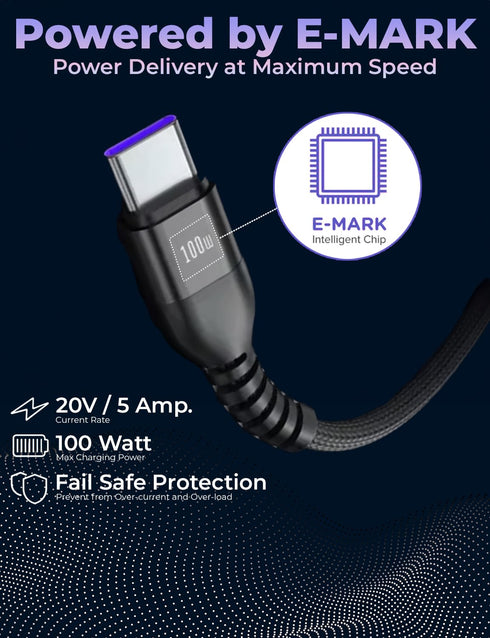 360 PRO 100W USB-C Magnetic Phone Charger (Pack of 2) - 6 in 1 Magnet Charging Cable, Fast Charging & Data, Works with