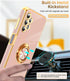 LeYi Pink Case for Samsung Galaxy A32 5G with 2-Pack Tempered Glass, 360° Rotatable Ring Holder & Magnetic Kickstand.