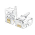 25 Pack RJ11 Plug - 6P4C Phone Modular Telephone Cord Connector Adapter Crimp