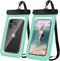 Waterproof Phone Pouch, Universal Case for iPhone 15 14 13 Pro Max XS Plus Samsung Galaxy S22, IPX8 - Green