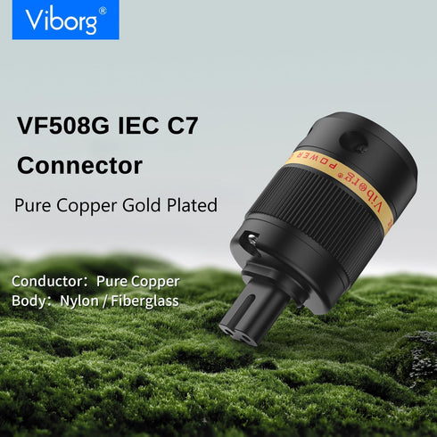 Viborg VF508G C7 Power Connector - Gold Plated Pure Copper IEC Connector