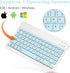 Ultra-Slim Bluetooth Rechargeable Keyboard for Amazon Fire HD 8 (2020/2022) and All Bluetooth Enabled Devices - Blue