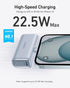 Anker iPhone 16 Portable Charger, Nano Power Bank with Built-in USB C Connector, 5,000mAh, 22.5W for iPhone 16/15 Series