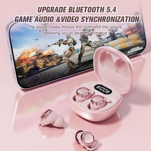 Yihou Invisible Small Mini Sleep Earbuds Pink Wireless Bluetooth Comfortable Side Sleepers Sleeping Tiny Micro Smallest