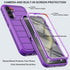 Heavy Duty Shockproof Drop Protection Case for Samsung Galaxy S24 with Belt Clip Holster & Kickstand, Built-in Screen