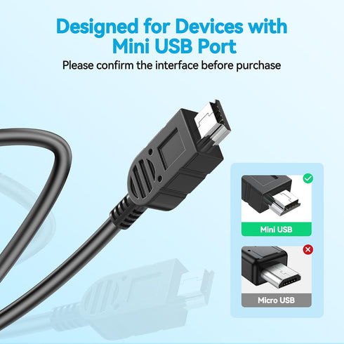CJP-Geek 4ft 2.0 2.0 Mini USB Cable Cord Compatible with iCarsoft VAWS II Diagnostic Tool Scanner