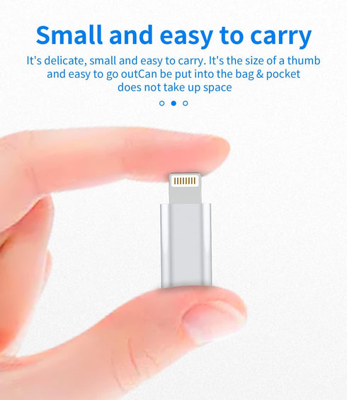 3 Pack USB C Female to Lightning Male Adapter, Type C Power Charger Plug for Apple iPhone and iPad