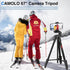 CAMOLO RIG 17-67.3 Inch Camera Tripod with Phone Holder, Camera Tripod Adjustable Height, Cold-Shoe Mount, Carrying Bag
