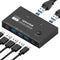 upxuntek USB 3.0 Switch Selector, 2 Computers Sharing 4 USB Devices, 5Gbps High-Speed