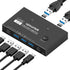 upxuntek USB 3.0 Switch Selector, 2 Computers Sharing 4 USB Devices, 5Gbps High-Speed