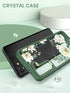 Dretal Galaxy S21 5G Case - Floral Design, Military Grade, Slim Hard Back & Soft Edge + Tempered Glass Protector (Green)