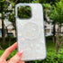 for iPhone 15 Pro Case Compatible with MagSafe,Cute Magnetic Hard Back Shockproof Women Phone Case for iPhone 15 Pro 6.1"- White Pearl Tort