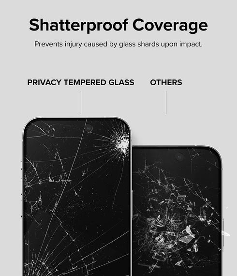 Ringke Privacy Glass for iPhone 15 Pro - Anti-spy Tempered Glass Screen Protector, Easy Install, Case Friendly,