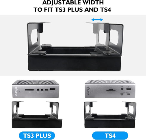 Under Desk Holder for Thunderbolt 4/3 Dock and Power Cable, Iron Storage Rack for TS4/TS3 Plus