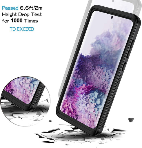 Lanhiem for Samsung Galaxy S20+ Plus Case, IP68 Waterproof Dustproof Shockproof with Built-in Screen Protector