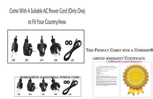 UpBright 54V 1.67A 90.18W AC/DC Adapter for Cisco Meraki MX65, MX65W, Advanced Security License, 90W Power Supply