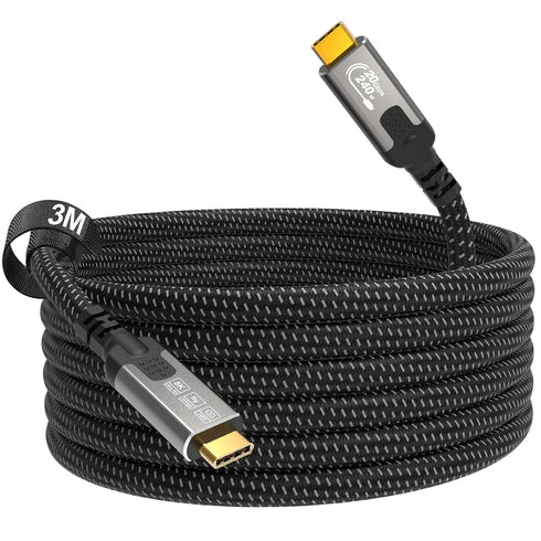 CABLAPTOP CABALPTOP usb c to usb c cable 10ft,3.2 Gen 2x2 Cable,4K@144Hz/60Hz,8K@30Hz Braided