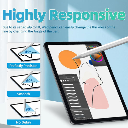 Stylus Pen for iPad 2018- Later, Hidden Charging Port Alternative to Apple Pencil USB-C, Compatible with iPad Mini 5/6,