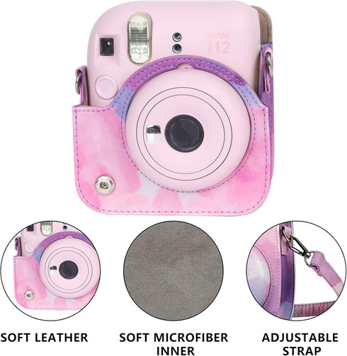 Protective Case for Fujifilm Instax Mini 12 Camera, Specially Designed with Light-sensitive Holes, Dreamy Clouds