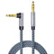 3.5mm Audio Cable Male to Male 20FT/6M, Stereo Aux Cord, 90 Degree Right Angle, Compatible with Beats, iPhone