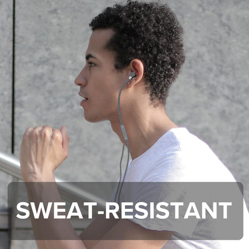 Coby Noise Isolating Metal Wired Earbuds, Tangle Free Braided Wire, Built-in Microphone, Noise Canceling Headphones