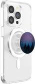 Blue Purple Galaxy Moon and Stars Forest PopSockets PopGrip for Girls and Boys, Black