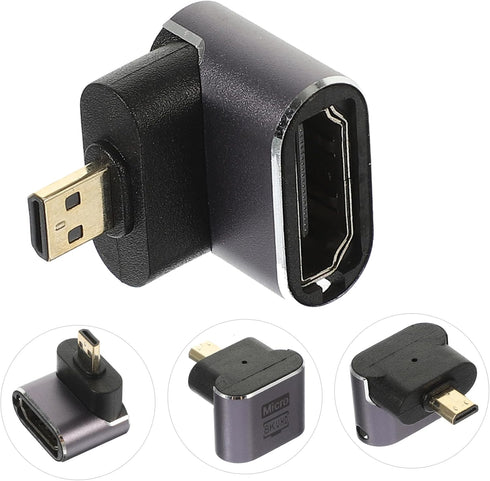 Veemoon Video Connector Adapter for Laptop and Projector Female to Male Angled Converter Space-Saving Design for Signal