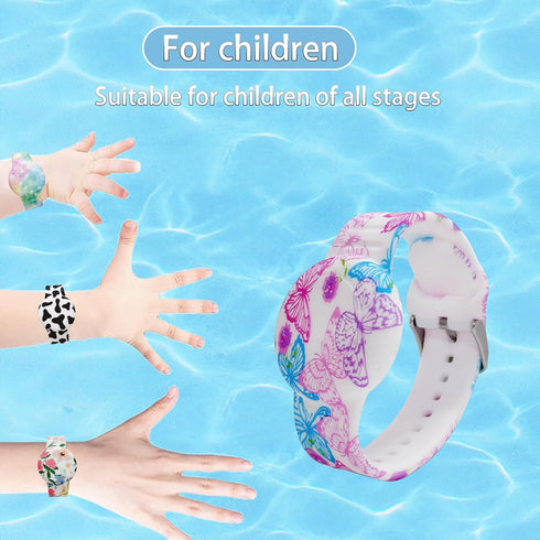 Waterproof AirTag Bracelet for Kids, Adjustable Soft Silicone Hidden Holder Case Compatible with Apple Airtag