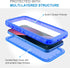 SPORTLINK Waterproof Case for iPhone 13 Pro, Full Body Shockproof Dustproof Phone Screen Protector, Blue