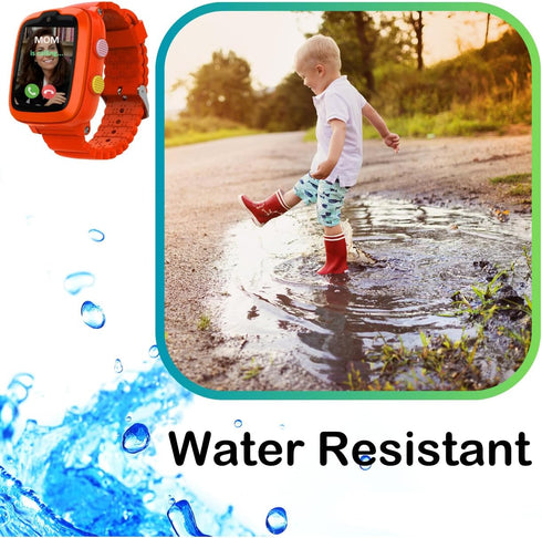Kids Smartwatch with SIM Card for Ages 4-12 Years, GPS Tracking Locator, SOS Alarm, Remote Monitoring, 2-Way Face to