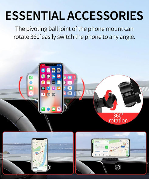 MaserWeller 2025 2026 11.3-Inch 360 Car Phone Holder for Chevrolet Equinox Accessories Screen Fixed Clip, Rotation