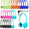 GEEKRIA 24 Pack Wired Headphones for Classroom, Adjustable On-Ear Headphones for Kids, Wholesale Children Headset