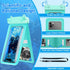 Waterproof Phone Pouch, IPX8 Double Space Cell Phone Case for iPhone 15/14/13 Pro Max Plus (Light Green)