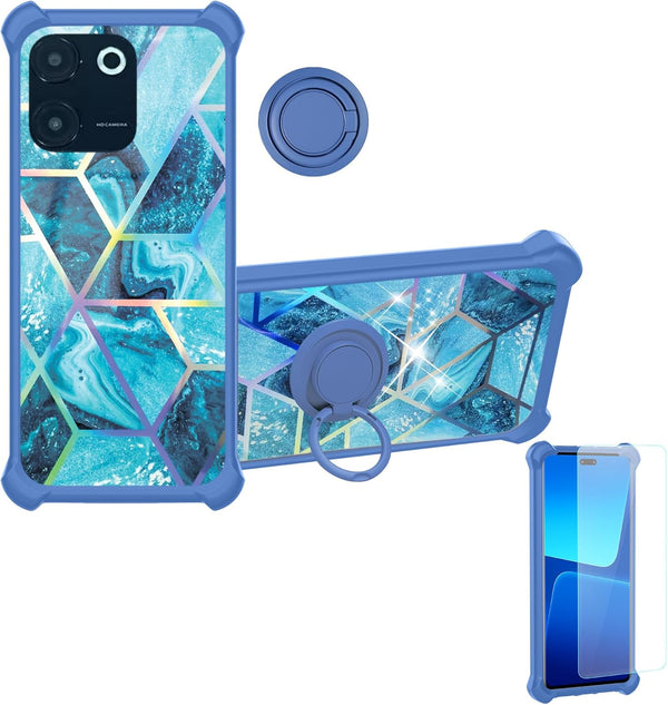 Vortex CG65 Case for Vortex CG65, Hard PC + Soft Silicone, Ring Support, Colorful Reflect Light