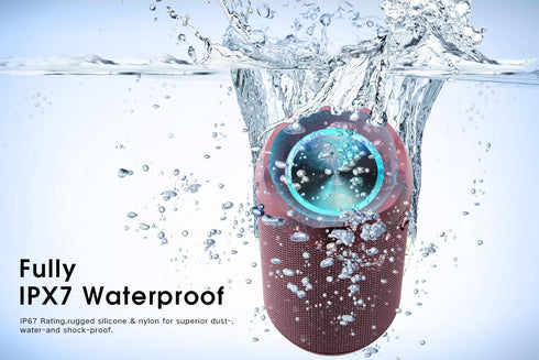 EDUPLINK Portable Bluetooth Speaker, Waterproof IPX7 Wireless Speaker, TWS Pairing Stereo, Long Playtime, Pink