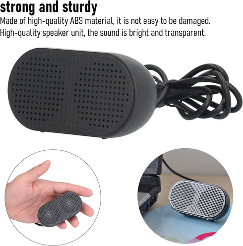 Zerodis USB Computer Speaker, Small Portable Sound Bar for Laptop & Desktop, Home Office Music, Outdoor