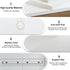 2 TEAMIX Tier White Monitor Riser Stand, Wood Desktop Stand with storage for Laptop/PC/Printer/Keyboard, TV Stand Shelf