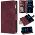 ZZXX for iPhone 12 Pro Max Wallet Case with Card Slot, Premium Soft PU Leather Zipper Flip Folio Wallet (Wine Red)