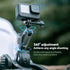 TELESIN 360 Metal Clamp Mount for Dirt Bike Motorcycle, Handlebar Mounts for GoPro 13 12 11 10 9 8 7