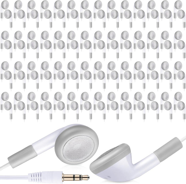Konohan 150 Packs Earbuds, Bulk Wired Earphones, 3.5 mm for Classroom, Individually Packed for School