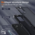 Samsung Galaxy A25 Case: Heavy Duty Rugged Shockproof Cover with Lanyard, Tempered Glass Protector, Black Matte.