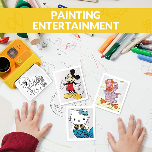 Mafiti 10 Rolls Kids Instant Print Paper for K27/Q5 Camera, 2.2 x 1 Inch, White, Compatible with Most Instant Print