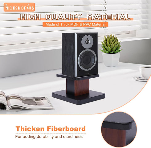 Gdrasuya10 6" 15" Desktop Bookshelf Speaker Stands Pair for Under Studio Speaker Riser Medium&Small Speakers Studio