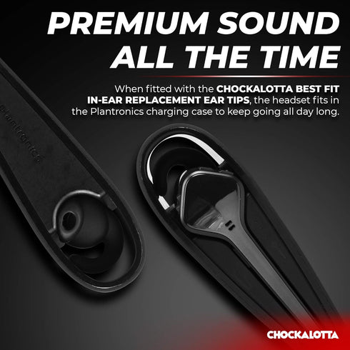 In-Ear Replacement Ear Tips, Compatible with Plantronics Poly Voyager 3200/Edge, Medium - 3pcs