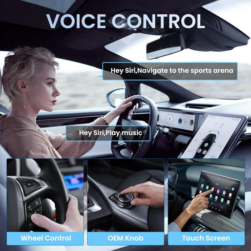 VOOYVEX 2026 3 1 Wireless Carplay Adapter Screen Mirroring Adapter for Car Mirror Phone to Car Screen Auto Linker Pro