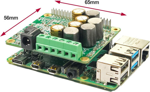 RPI HiFi AMP HAT TAS5713 Amplifier Audio Module, 25W Class-D Power Sound Card Expansion Board for Raspberry Pi