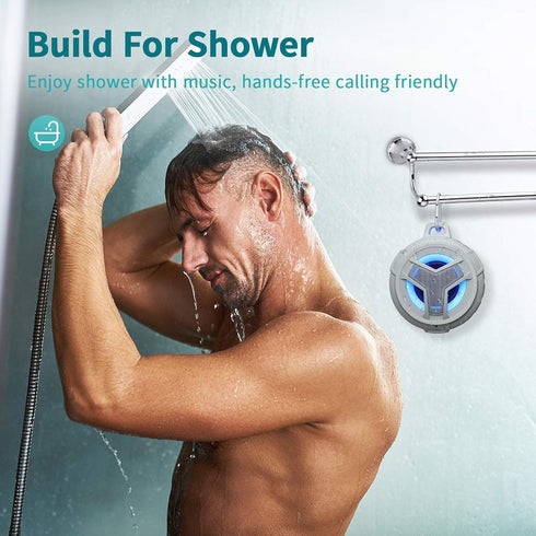 EBODA Shower Bluetooth Speaker, IPX7 Waterproof Portable Floating Speaker with Loud HD Sound, 24H Play