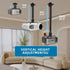 Projector Mount, Universal Ceiling Wall Mount with 25.5-inch Expansion Arm, Height Adjustable for Home and Office