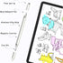 Stylus Pens for iPad, Luntak 3 in 1 Ballpoint Pen, Fiber Tip & Clear Disc Capacitive Stylus iPad Pencil for Apple iPhone/iPad Pro/Mini/Air/Android/Microsoft/Surface All Capacitive TouchScreen - Silver